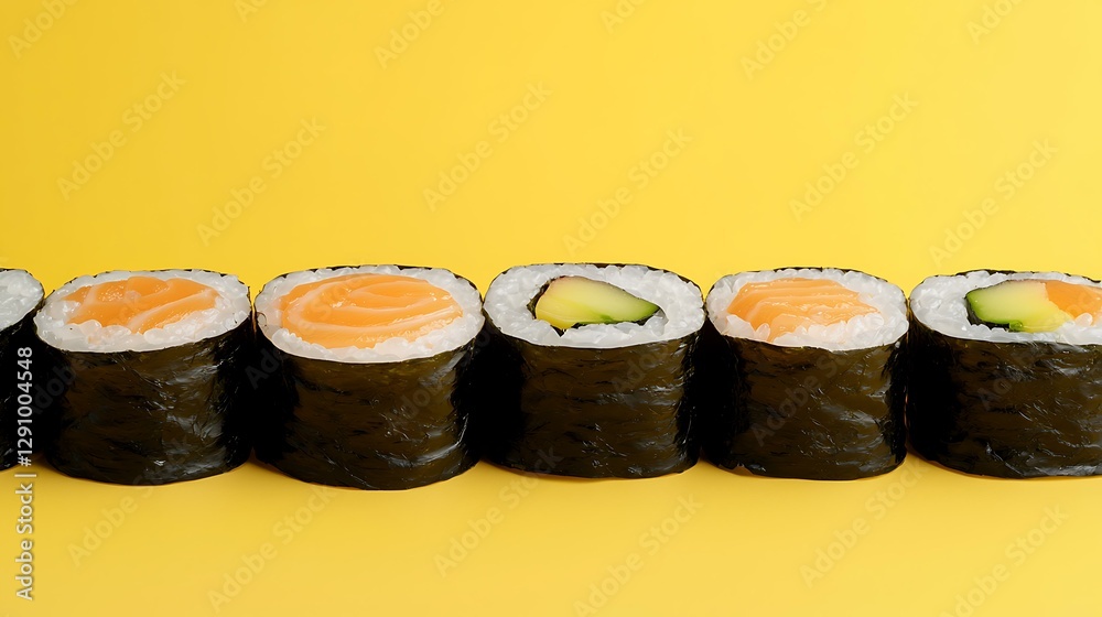 a high-resolution photo of Transparent sushi roll revealing vibrant layers of ingredients. isolated on color background, photorealistic, ultra-sharp focus, clear details, studio lighting, natural a high-resolution photo of Transparent sushi roll revealing vibrant layers of ingredients. isolated on color background, photorealistic, ultra-sharp focus, clear details, studio lighting, natural