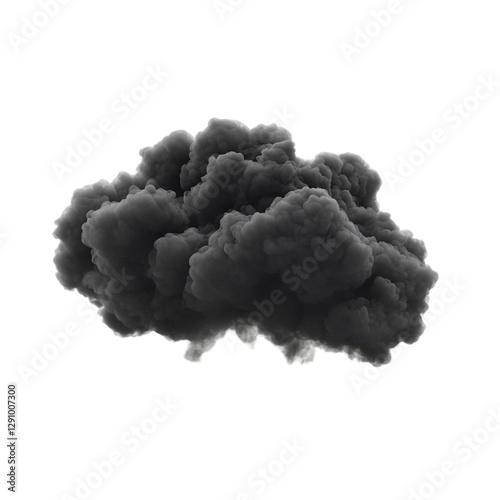 Dark ominous cloud massive smoke billowing threatening storm