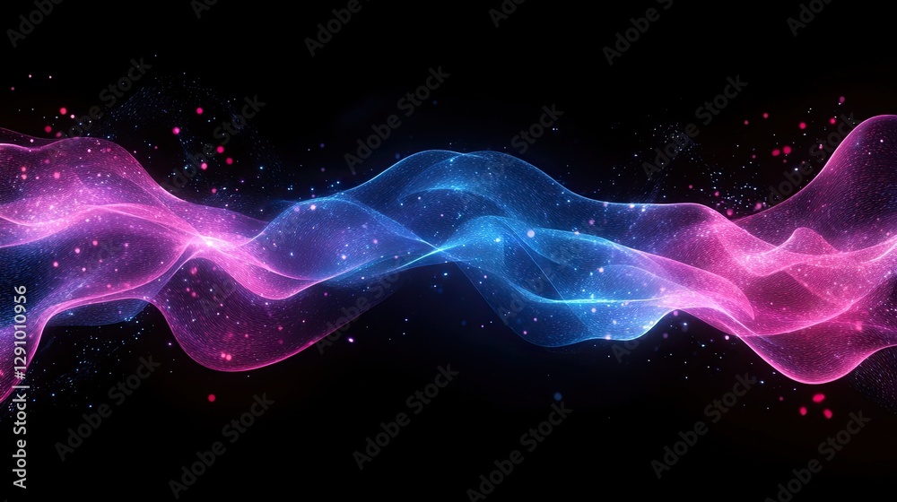 Fototapeta premium Neon Futuristic Flashes on Black Background, Motion Light Lines Backdrop for Digital Art and Modern Technology Designs