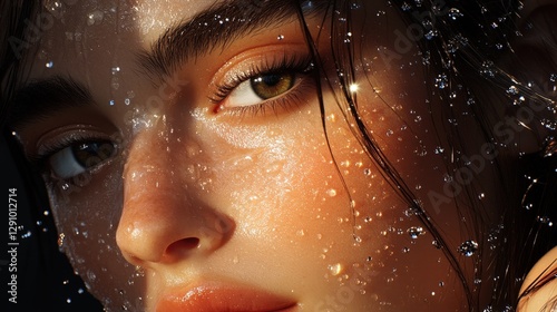 3D Render of a Luminous and Enigmatic Female Portrait
