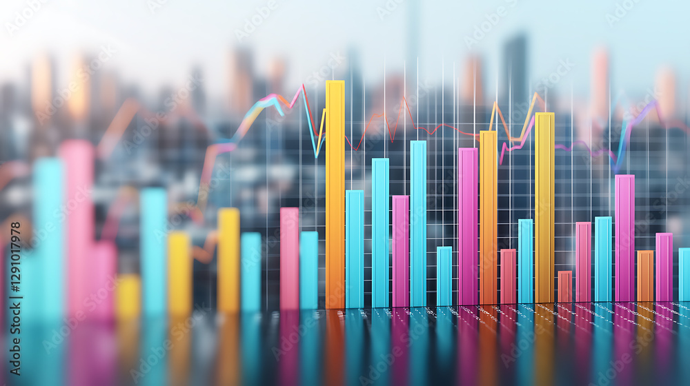 Business success visualization bar graph analysis urban setting data representation corporate environment aerial view performance metrics Business success visualization bar graph analysis urban setting data representation corporate environment aerial view performance metrics