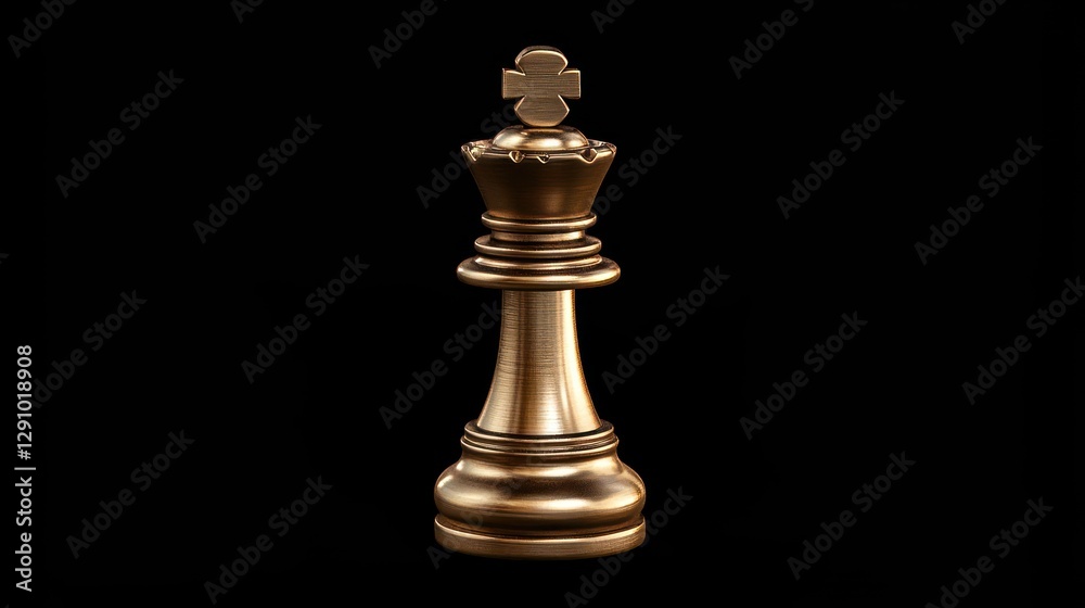 Close-up of a bronze chess queen piece against a black background. Close-up of a bronze chess queen piece against a black background.
