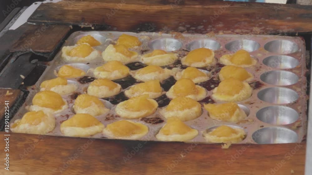 food made from fried eggs and potatoes. traditional Indonesian snacks. tanglur