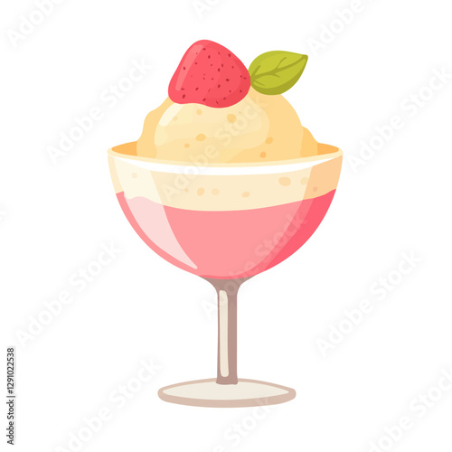 Minimalist flat illustration of Sorbet, featuring a clean design isolated on a white background.

