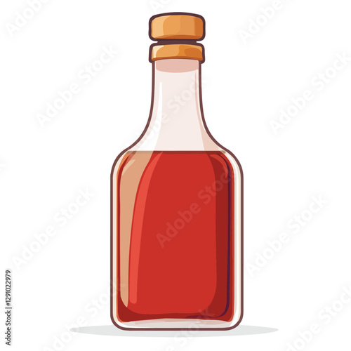 Minimalist flat illustration of Sipping Vinegar, featuring a clean design isolated on a white background.


