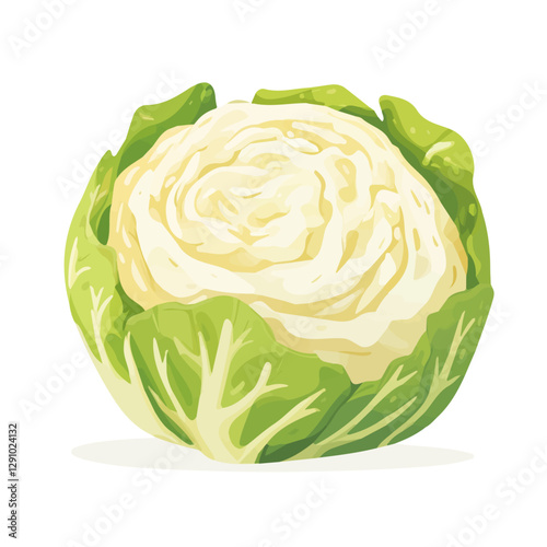 Minimalist flat illustration of Sauerkraut, featuring a clean design isolated on a white background.

