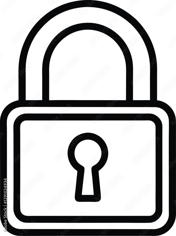 padlock-editable-stroke-outline-icon-isolated padlock-editable-stroke-outline-icon-isolated