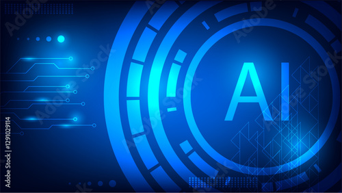 Abstract Tech Background Futuristic Circuit Board Design Vector Abstract mesh line, Blue Abstract Tech