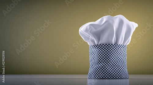 Chef's hat displayed against a gradient background, emphasizing culinary creativity and style photo