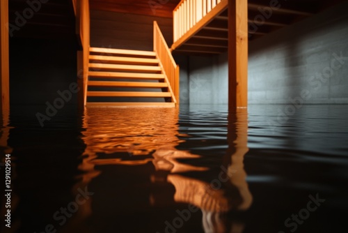 flooded basement stairs