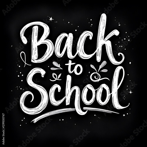 Welcoming New Academic Year with Blackboard Art Back to School Season Greeting with Chalkboard Design