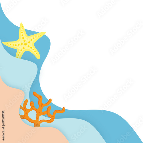 Wavy Beach With Coral Corner