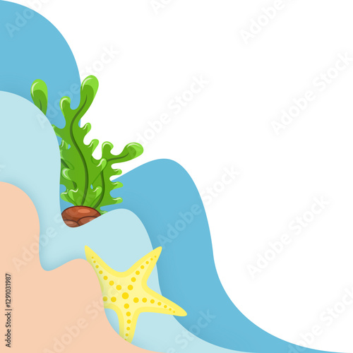 Wavy Beach With Coral Corner