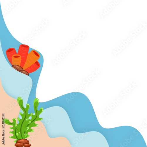 Wavy Beach With Coral Corner