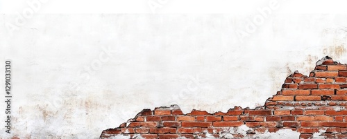 A Detailed Study of Eroded Brickwork Against a Brightly Lit Whitewashed Surface