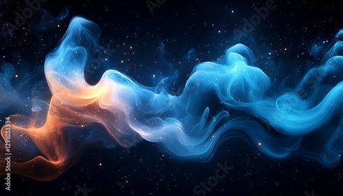 Abstract swirling colors, cosmic nebula