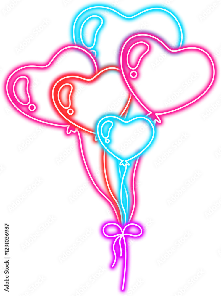Neon Hearts Balloons Neon Hearts Balloons