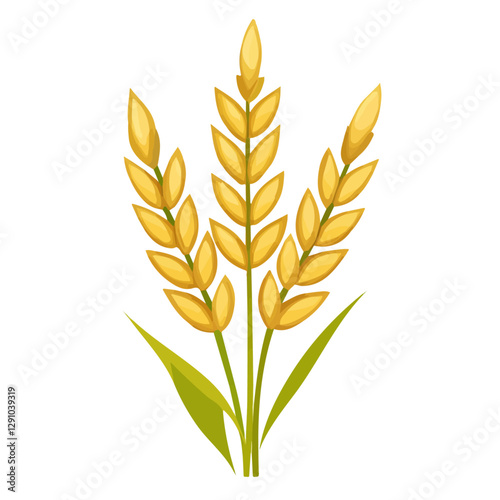 Minimalist flat illustration of Barley, featuring a clean design isolated on a white background.

