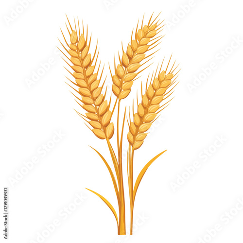 Minimalist flat illustration of Barley, featuring a clean design isolated on a white background.

