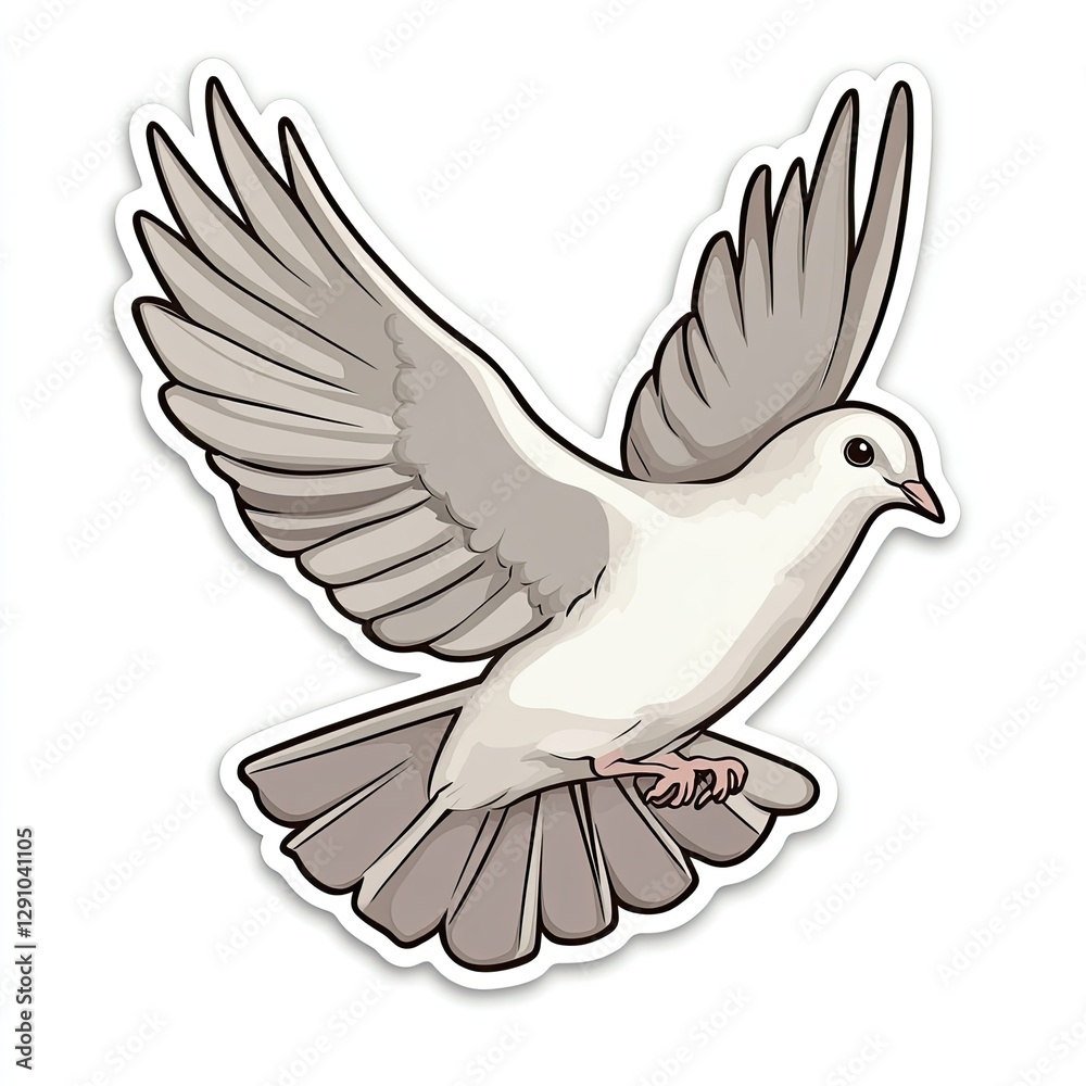 Obraz premium Flying Dove, Peaceful Symbol