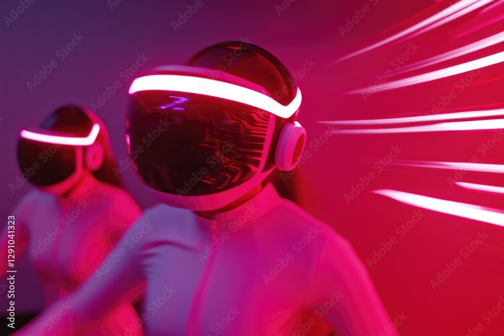 Immersive gaming experience with futuristic aesthetics and vibra Immersive gaming experience with futuristic aesthetics and vibra
