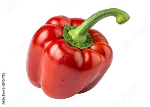Bell Pepper, Vibrant Red Bell Pepper, pepper, red, vibrant, bell, white, vegetable, fresh, natural, organic, healthy, juicy, tasty, nutritious, bright, exotic, crisp, delicious, wholesome, pure