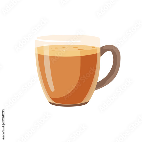 Minimalist flat illustration of Chai Tea, featuring a clean design isolated on a white background.

