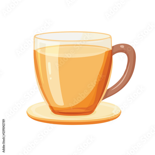 Minimalist flat illustration of Chai Tea, featuring a clean design isolated on a white background.

