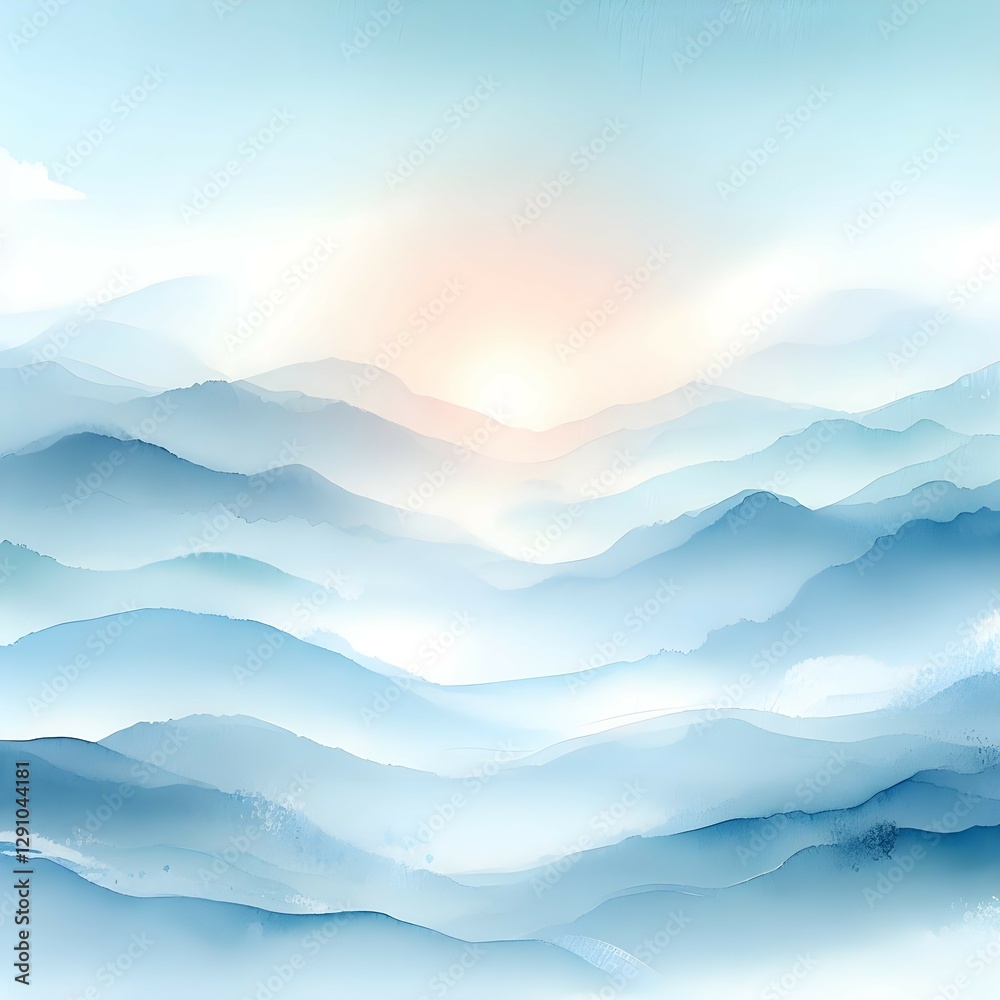 Obraz premium Blue mountains and clouds