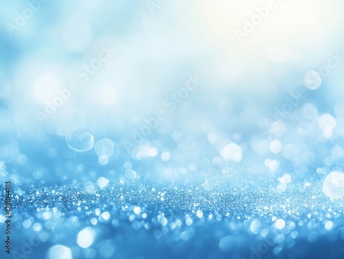 Sparkling Ice and Snow with Soft Bokeh Lights