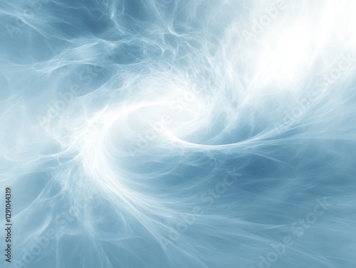 Abstract Swirling Light in Soft Blue Tones