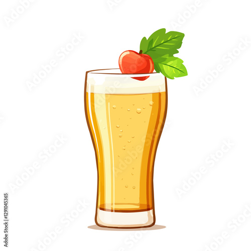 Minimalist flat illustration of Cider, featuring a clean design isolated on a white background.

