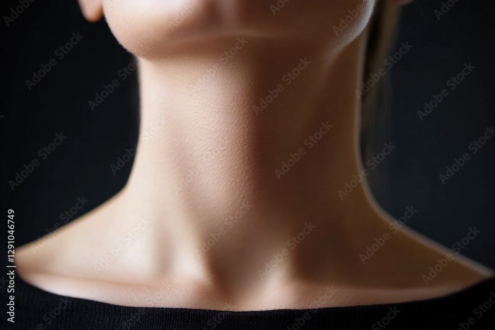 Naklejka premium A close-up portrait of a woman wearing a black shirt