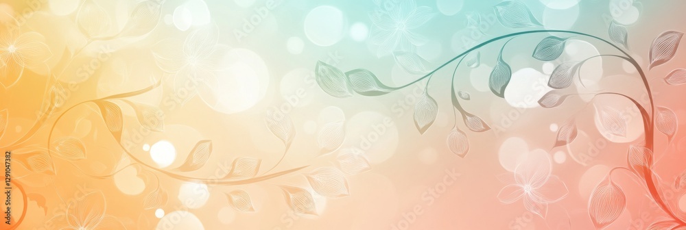 Elegant floral patterns on a soft gradient background in vibrant hues and delicate designs Elegant floral patterns on a soft gradient background in vibrant hues and delicate designs