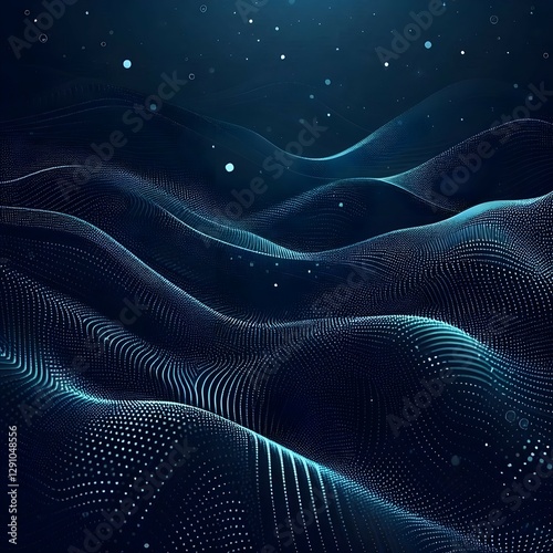 Abstract dark blue wave background 