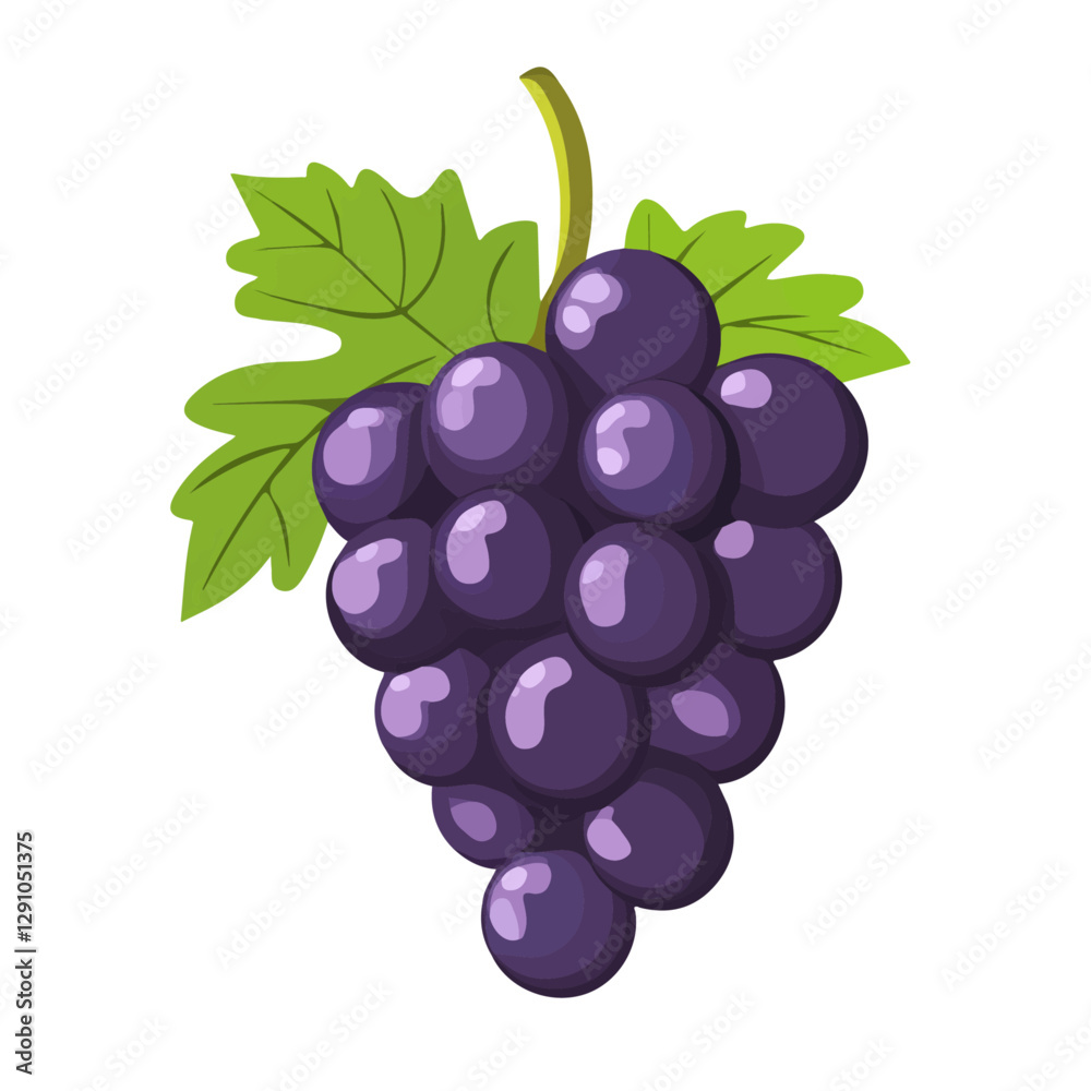 Minimalist flat illustration of Grape, featuring a clean design isolated on a white background.
Minimalist flat illustration of Grape, featuring a clean design isolated on a white background.