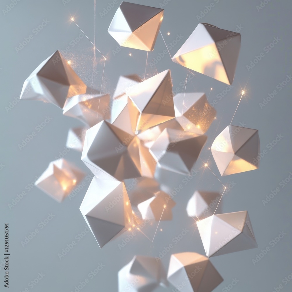 Obraz premium Abstract Geometric Structures: A Stunning Architectural Design
