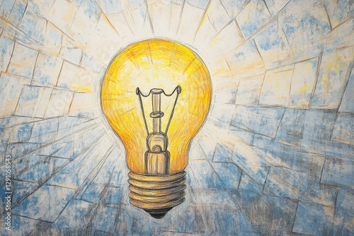 Lightbulb Mural, Abstract Background