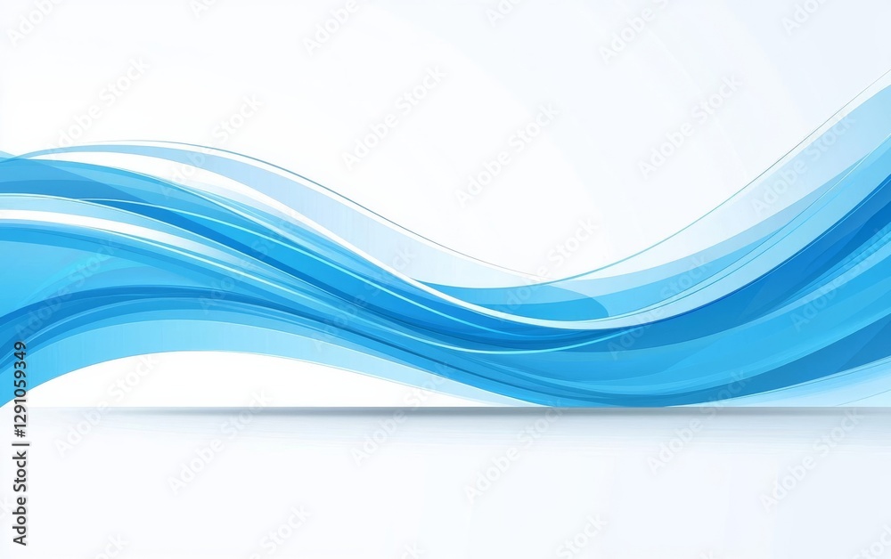 Abstract blue waves - data stream concept. Vector illustration , isolated on white background, , copy space for text, Abstract blue waves - data stream concept. Vector illustration , isolated on white background, , copy space for text,