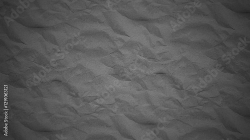 A crumpled gray paper with deep textures stop motion background loop