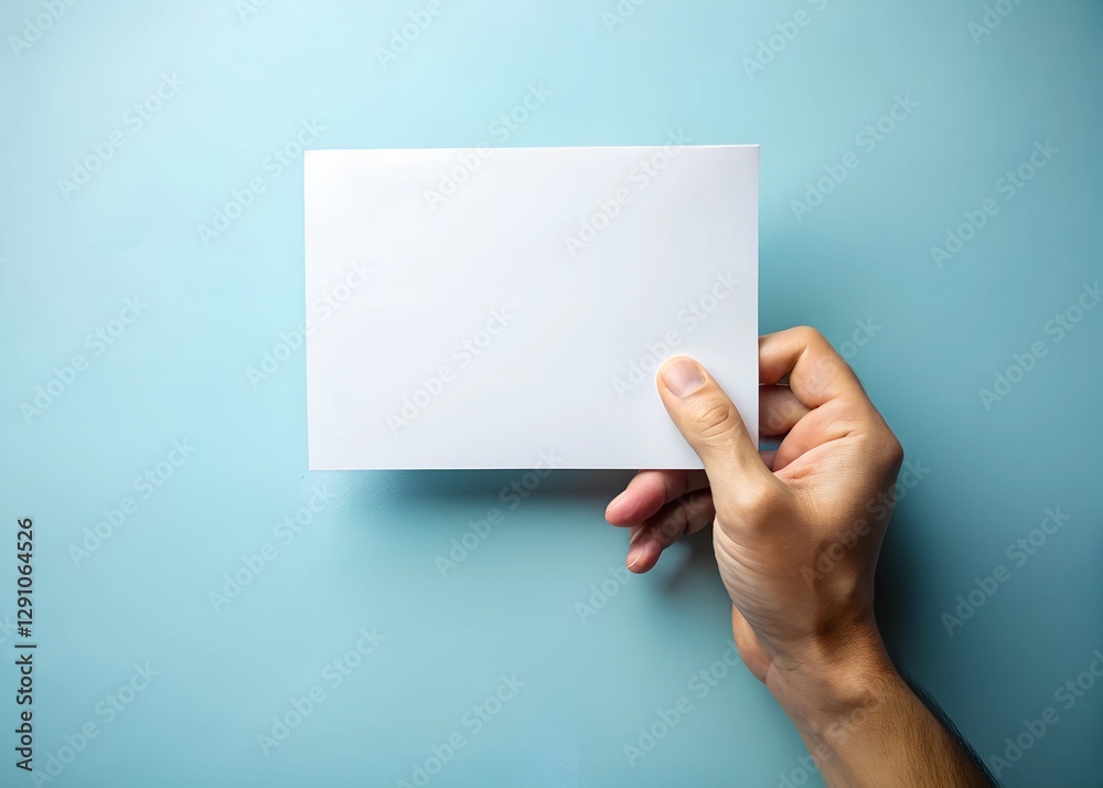 Fototapeta premium Hand Holding Blank White Paper