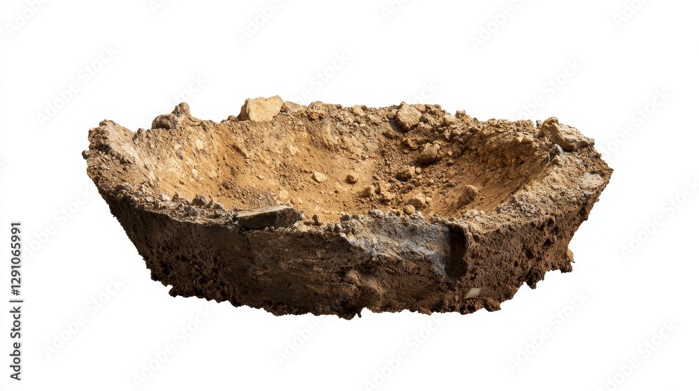 A rustic, shallow bowl made from earth and stone, showcasing natural textures and colors, perfect for decorative or functional use. A rustic, shallow bowl made from earth and stone, showcasing natural textures and colors, perfect for decorative or functional use.