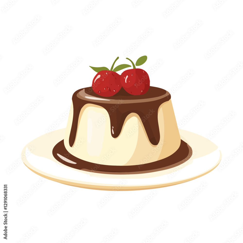 Minimalist flat illustration of Pudding, featuring a clean design isolated on a white background.
Minimalist flat illustration of Pudding, featuring a clean design isolated on a white background.