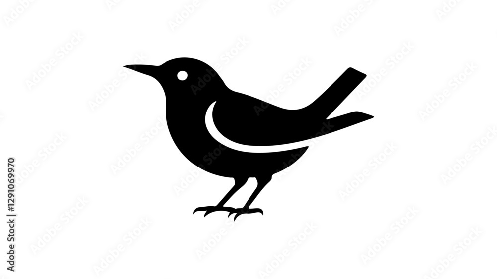 Obraz premium silhouette of a bird, very simple bird sign
