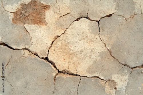 Weathered Cracked Concrete Texture Gray Beige Brown Surface