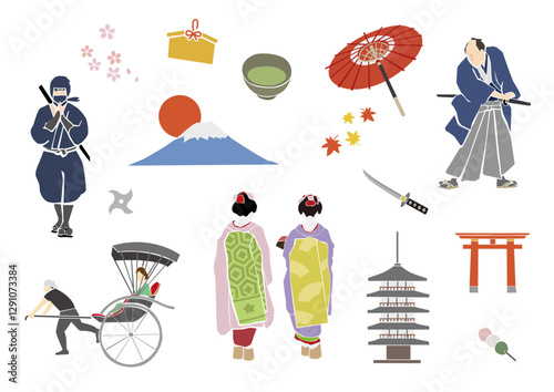 日本観光のイラスト
