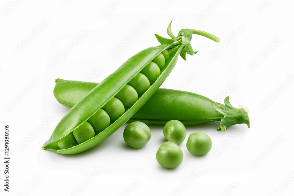 Green peas or simply peas isolated on white background with clapping path full of depth of field Green peas or simply peas isolated on white background with clapping path full of depth of field