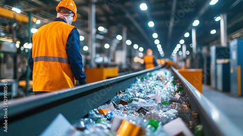 Wallpaper Mural Automated Conveyor System in Recycling Facility for Waste Management Torontodigital.ca