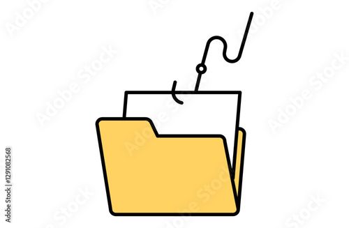 ハッキング・フィッシング詐欺のアイコンベクターイラスト セキュリティー 安全 インターネット