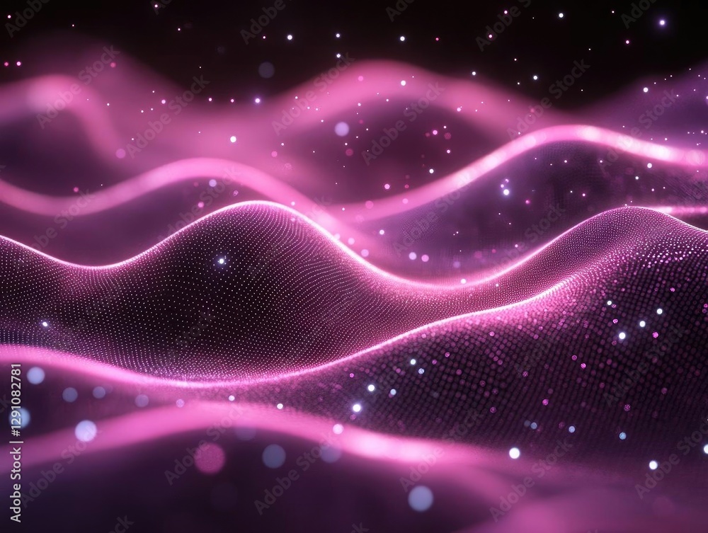 Pink Particle Waves: Abstract Motion Background Design Pink Particle Waves: Abstract Motion Background Design